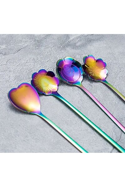 AGSO TASARIM ATÖLYESİ Paslanmaz Çelik Çok Renkli Kaşık Seti