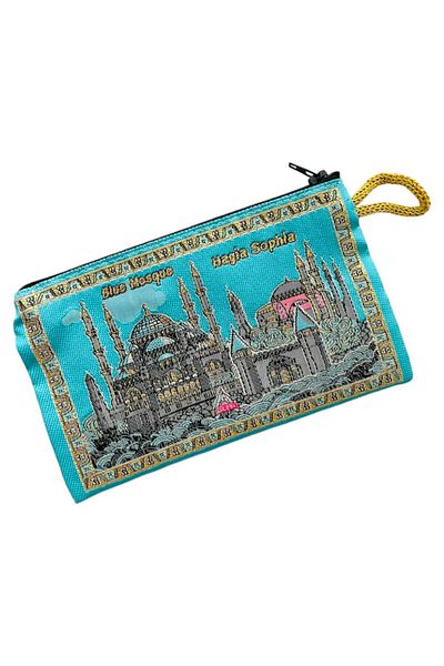 GALATA GIFT Portofel de damă de mărime medie - elegant, cu fermoar, căptușit, portofel pentru monede cu model Kilim 15x10
