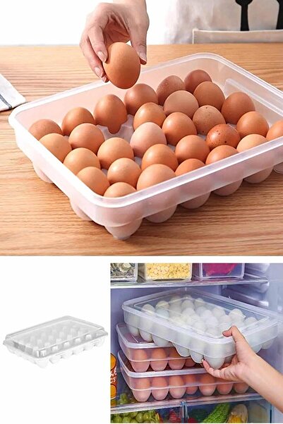 Marsilyan 30 Egg Capacity Egg Storage Container - Practical Egg Storage Box w...