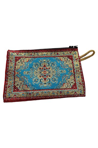 GALATA GIFT Women's Medium Size Wallet - Stylish, Zippered, Lined, Rug Patterned Coin Wallet 15x10
