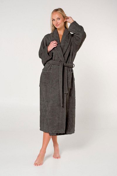 EFFE Boucle Bathrobe, Shawl Collar Bathrobe, 100% Cotton Women's / Men's Unisex Bathrobe