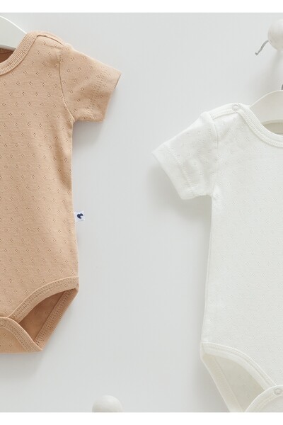 Caramell 100% Cotton 3-Piece Short Sleeve Bodysuit Set for Baby Boy