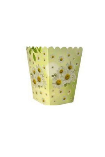 parti Daisy Patterned Cardboard Popcorn Corn Chips Box 8 Pieces