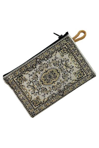 GALATA GIFT Women's Medium Size Wallet - Stylish, Zippered, Lined, Rug Patterned Coin Wallet 15x10