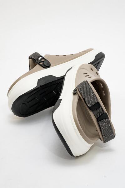 Ccway Sabo Women's Slippers - Velcro, Gray White Black