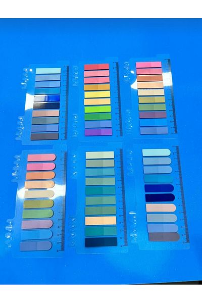 Yağmurella Set of 6 Transparent Colored Adhesive Post-It Note Paper
