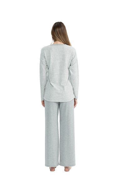 U.S. Polo Assn. U.S. Polo Assn. Women's Striped Comfortable Loose Leg Pajamas - Home Wear 2811Ic.A.1St.7.R0.A.Pl.8.Us.3.Cm34