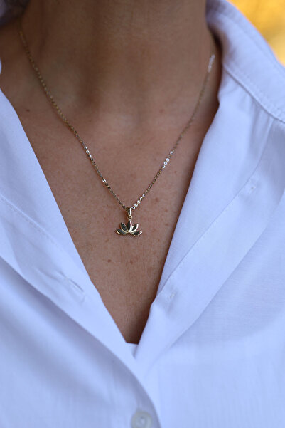 Yenigün Kuyumculuk 14 Ayar Altın Lotus Kolye Ucu