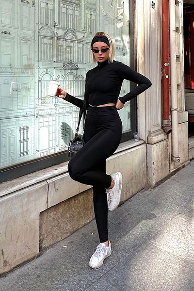 Swist Fekete cipzáras Crop-Leggings búvár női alsó felső sportruha