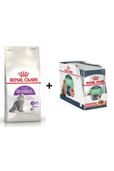 Royal Canin Sensible 33 Kuru Kedi Maması 15 kg + 12 Adet Royal Canin Digest S...