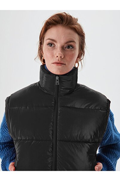 Ltb Nafukovací černá vesta s límečkem