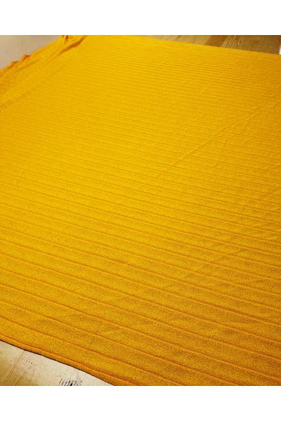 Kumaş Parça Σκούρο Κίτρινο Λεπτό Πλεκτό Χρώμα Σετ - 130 cm