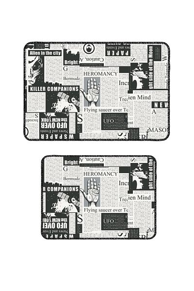 BigArts Home Modern Decorative Gray Non-Slip Base Washable Bath Mat - 50X60/60X90 cm