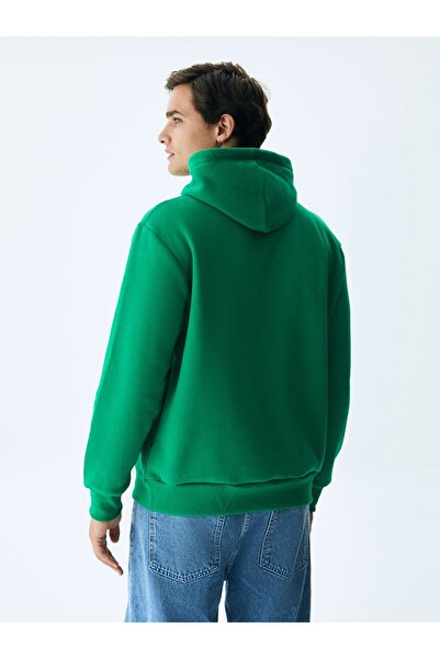 Ltb Basıc Kapüşonlu Yeşil Sweatshırt