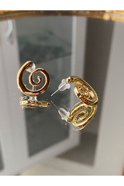 HerşeyVarBurda Snail Gold and Silver Color Earrings