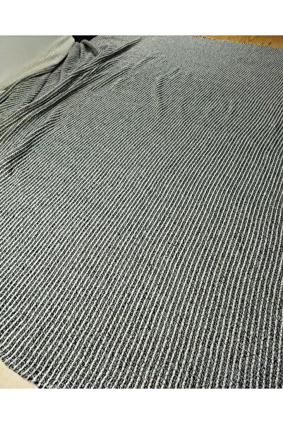 Kumaş Parça Сірий трикотаж з ворсинками - пров'язаний, кісткового кольору (ши...