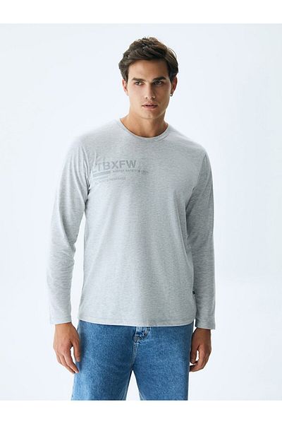 Ltb Printed Gray Sweatshirt