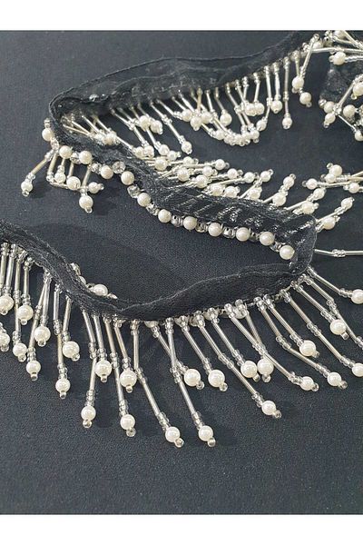 ESRA ŞELEM Decorative Pearl Detailed Bead Strip - Clothing and Hobby Accessory