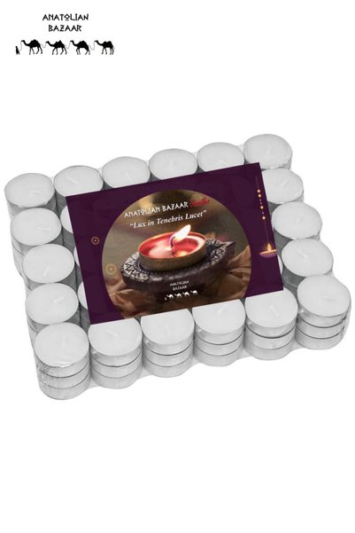 Tealight 50'li Buhardanlık Mum Kokusuz 3 Saat Dayanıklı 1. Kalite