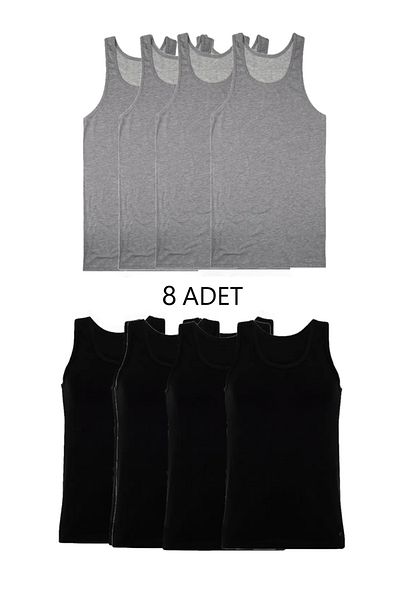 MODA YILDIZ 8-Piece Mixed Color Men's Athlete Set Grey-Black