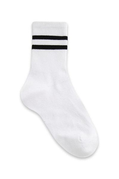 PİERLES 6 ζευγάρια λευκές ριγέ κάλτσες Unisex