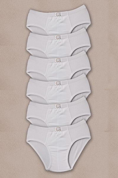 PİERLES Boy's Combed Cotton Panties - 6 Pieces
