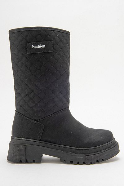 Ccway Non-Slip Quilted Women's Boots BLACK EMERAL
