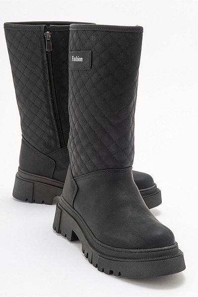 Ccway Non-Slip Quilted Women's Boots BLACK EMERAL
