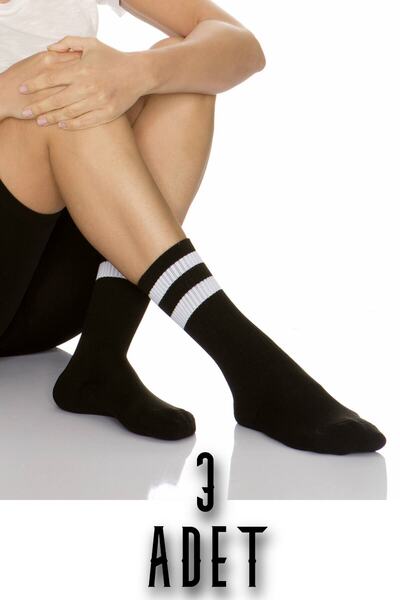 PİERLES 6 ζευγάρια Unisex Towel Mixed Pack Ριγέ κάλτσες τένις