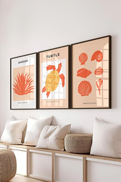 Postifull Set de picturi cu rame, 3 bucăți cadru negru și set de postere cu t...