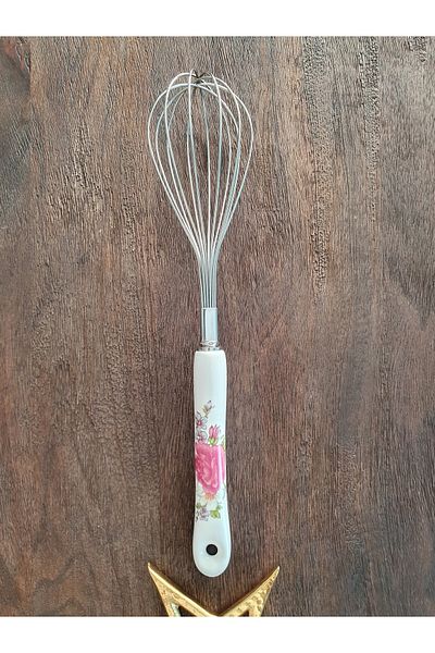 LOVYCO Rose Patterned Beater with Ceramic Handle 29 cm