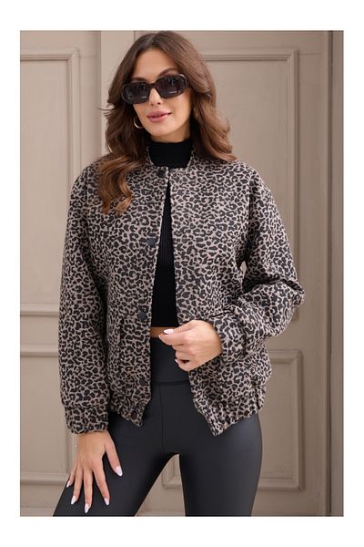 Elif Özbey Butik Jachetă Bomber Model Leopard Zr