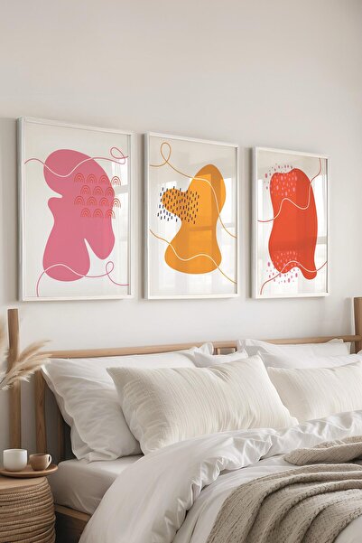 Postifull Set de pictură înrămată, 3 bucăți de cadru alb și set de postere cu...