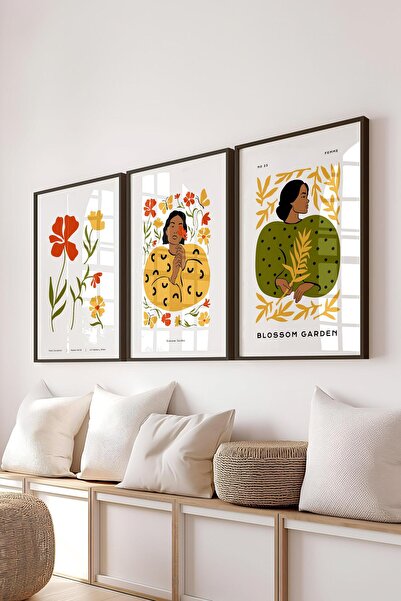 Postifull Set de picturi cu rama, 3 bucăți de rame negre și set de postere cu...