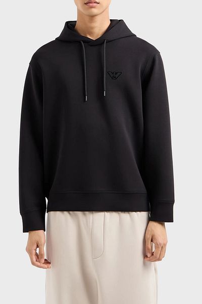 Emporio Armani سويت شيرت رجالي - إمبوريو ستريتش، قطن، مقاس عادي، هودي، سويت 6D1M94 1JHSZ 0036