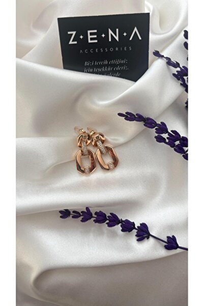 ZENA ACCESSORİES زوج من الأقراط الفولاذية الرغيف الفرنسي