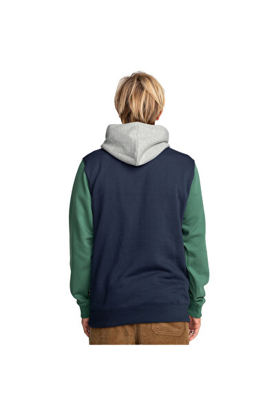 BİLLABONG Billabong Blue Men's Hood Collar Sweatshirt Ebyft00115 Arch Block Po
