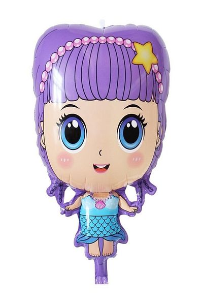 CANSIN Purple Girl Foil Balloon - 46.8 Inch / 69.3 cm