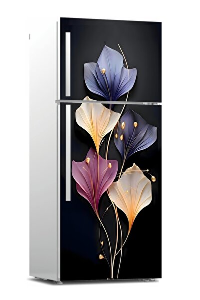 RENKLİ HOBBY Buzdolabı Kapağı Kaplama Sticker - Kapak Folyo Desen Kaplama