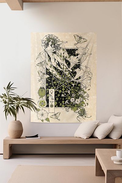 Dokumio Fairy Girl Πρώτης Ποιότητας Αγκάθι Apple Tapestry - Τοίχο και Μοκέτα