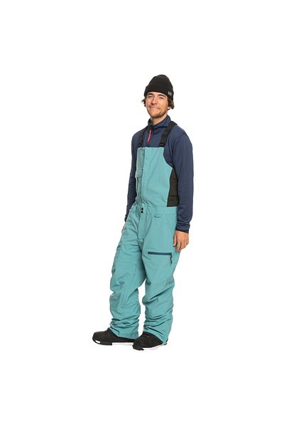 Quiksilver Men's Snowboard Pants Utility Bib Blue Ski/Snowboard Wear Men