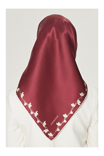 Armine İpek Eşarp Nostalji - 8553-92 Bordo Twill