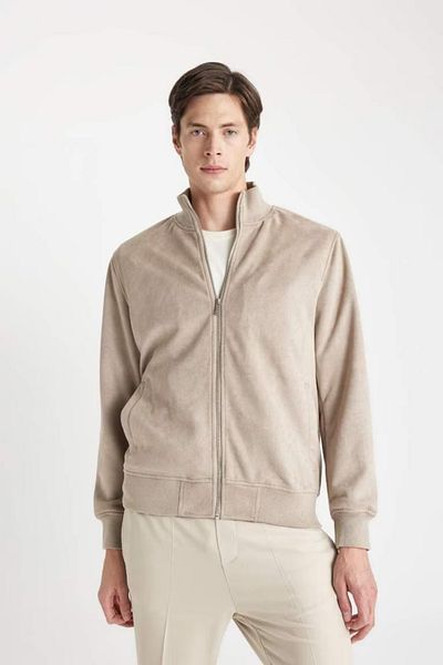 DeFacto Slim Fit College Collar Bomber Velvet Παλτό 3138057