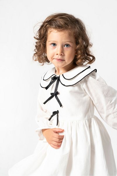 Baby Animals Baby Girl Dress Girls' Dress Birthday Party Wedding Dress Long Sleeve Lined Dress