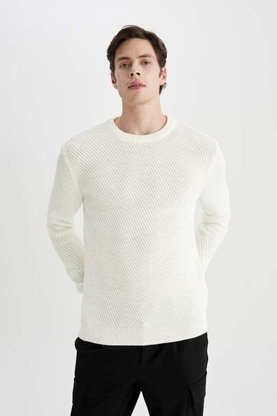 DeFacto Standard Fit Regular Cut Crew Neck Knitwear Sweater C0048Ax24Au