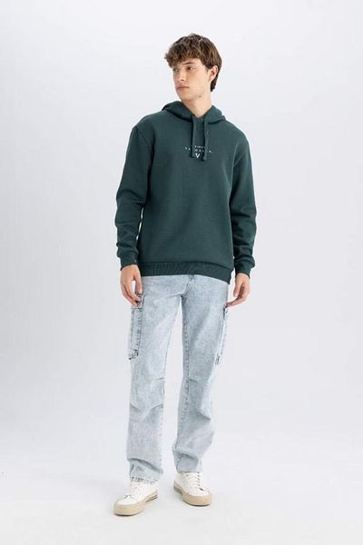 DeFacto Vikings Valhalla Printed Hooded Sweatshirt - Regular Fit 3151935