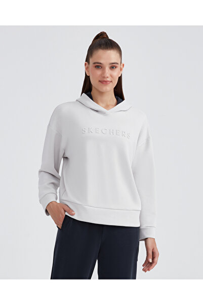 SKECHERS W Soft Touch Hoodie Sweatshirt Women's Gray Sweatshirt S232187-811