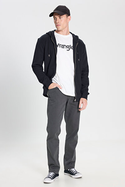 WRANGLER Μπουφάν με κανονική εφαρμογή και κανονική εφαρμογή με κουκούλα 100% βαμβακερό φούτερ