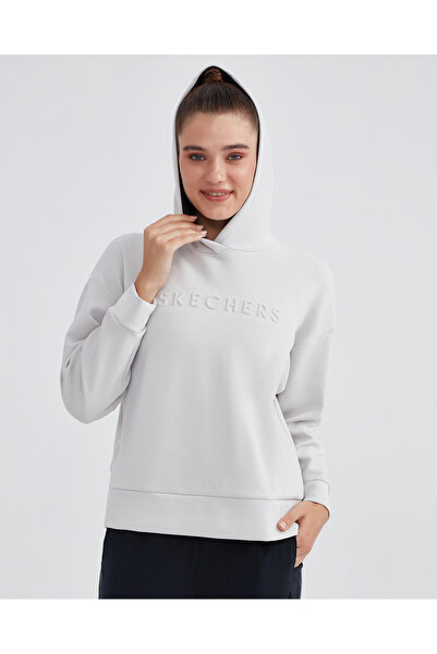 SKECHERS W Soft Touch Hoodie Sweatshirt Women's Gray Sweatshirt S232187-811
