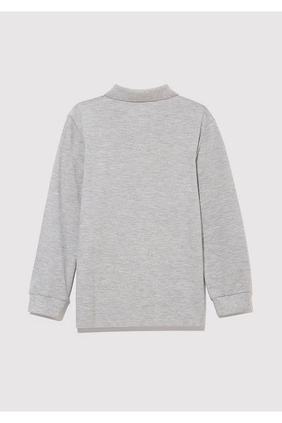 Mavi Šedé polo tričko s dlouhým rukávem Volný střih / Volný uvolněný střih 6610215 -88467